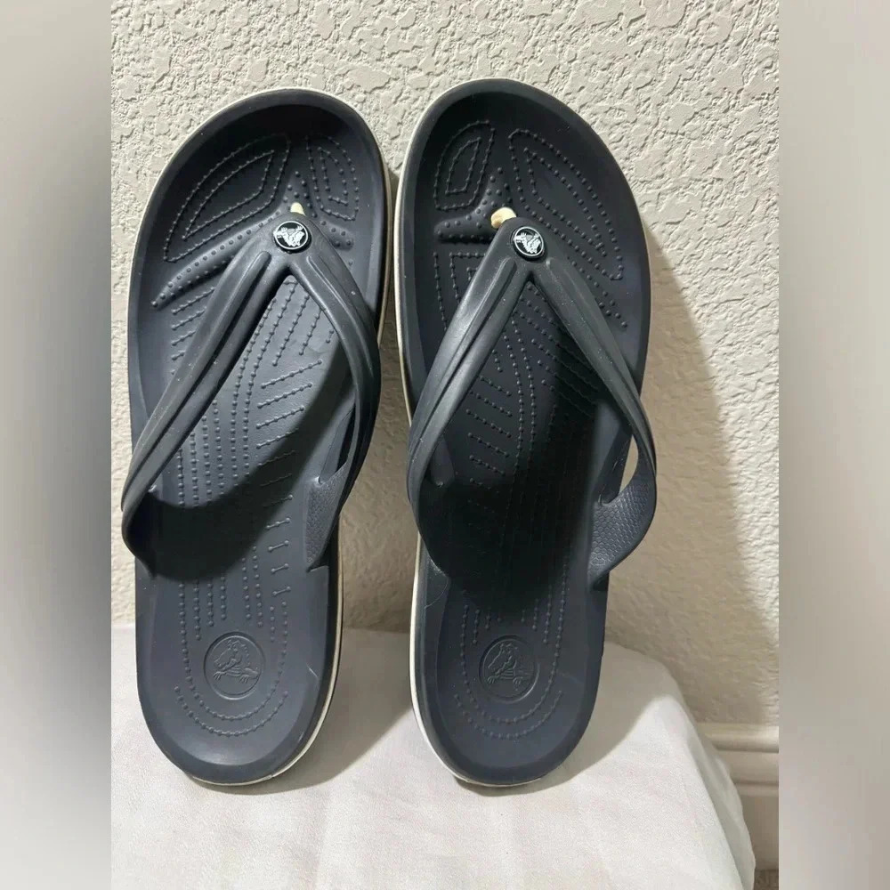 Crocs Unisex Crocband Flip Flop Sandal Black Size W12 M10